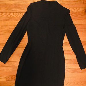 black long sleeves strechy dress